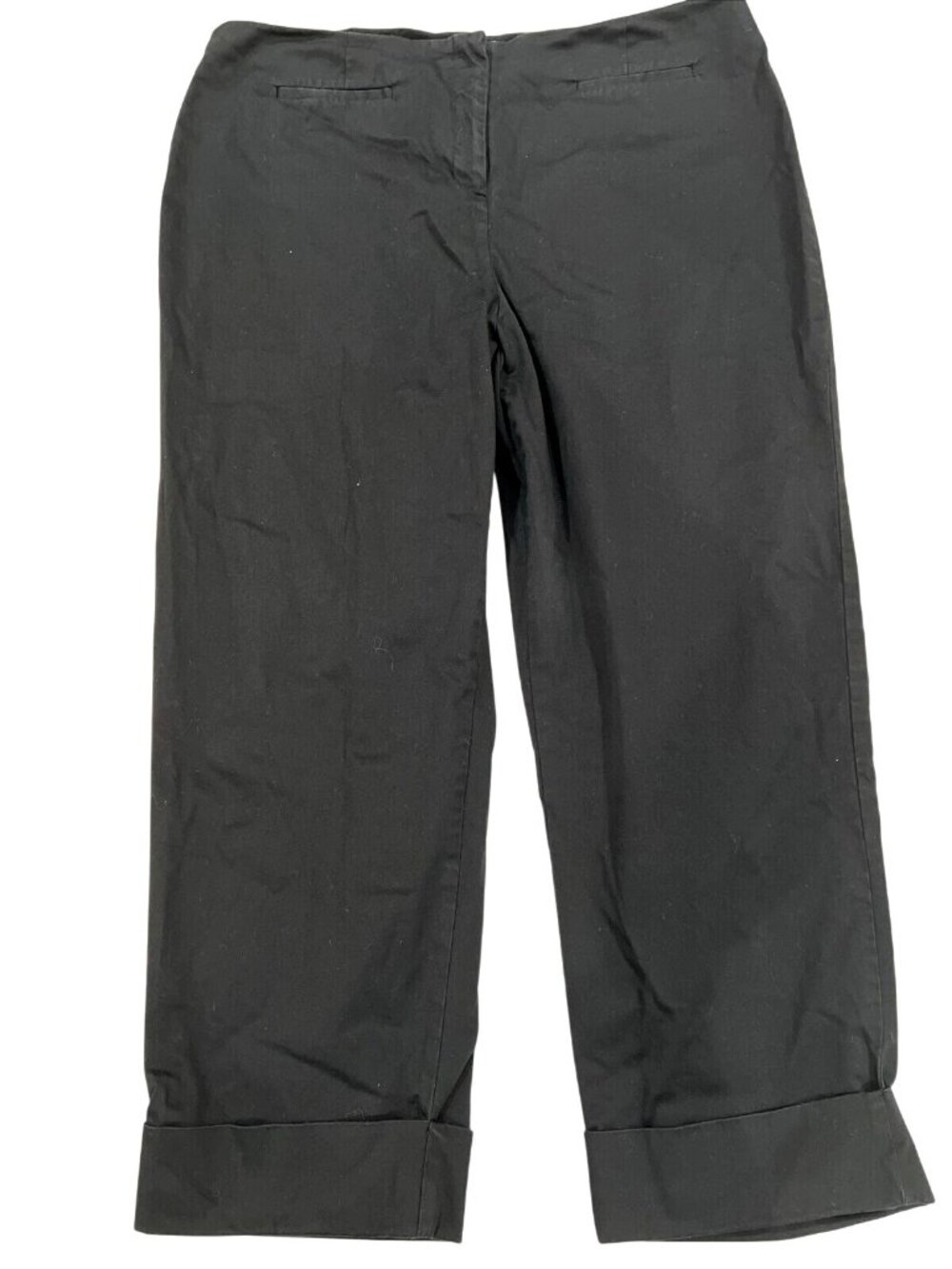 Requirements Black Cotton Womens Dress Pants Size M